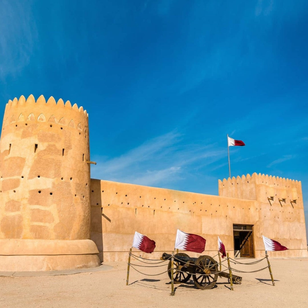 Historic village in Qatar, showcasing ancient architecture and scenic landscapes during the North of Qatar Historical Tour.